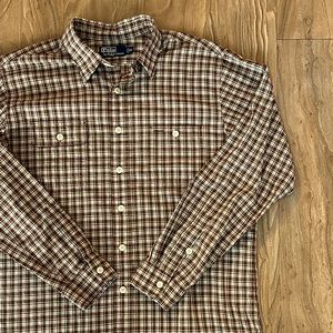 **POLO RALPH LAUREN** plaid two-pocket button down SIZE XL